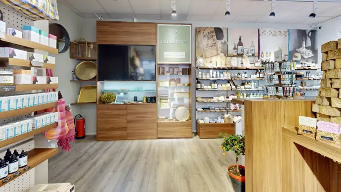 Intérieur de la boutique Laurier d&#39;Alep à Metz