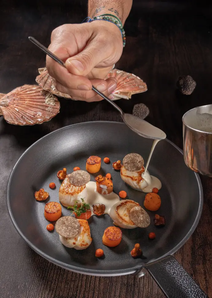 Plat proposé au restaurant derrière à Metz