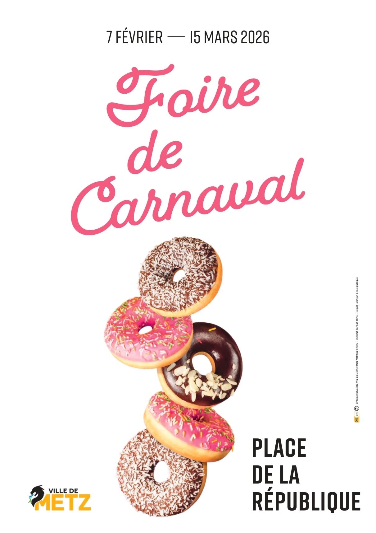 Affiche de l'édition 2026 de la Foire de Carnaval à Metz