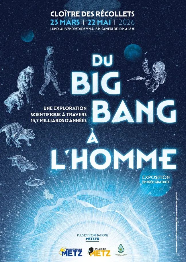 Affiche de l'exposition du Big Bang à l'Homme