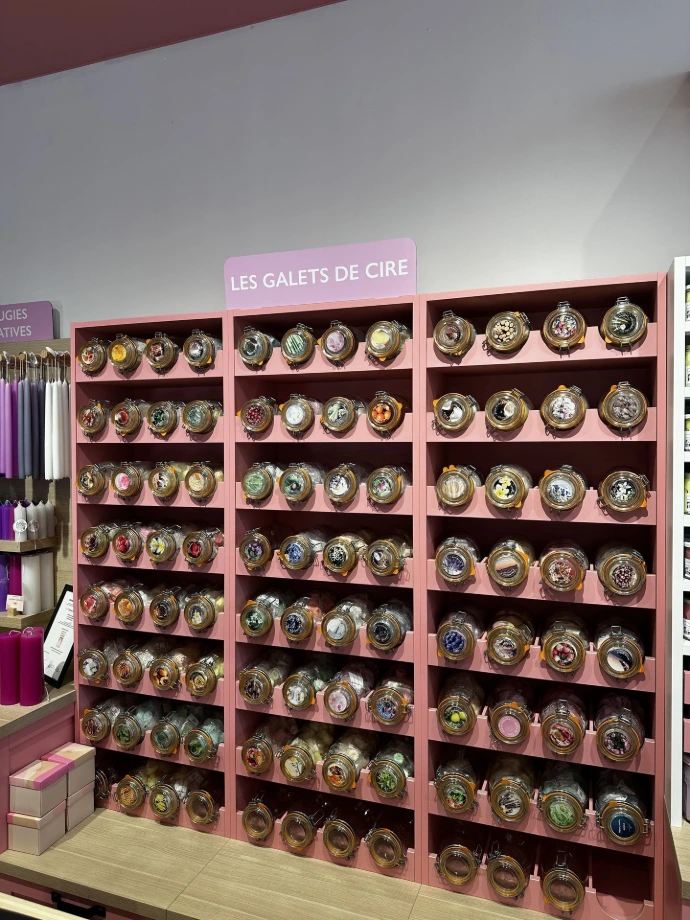 Produits proposés à la boutique les bougies de Charroux rue de la Doucette à Metz