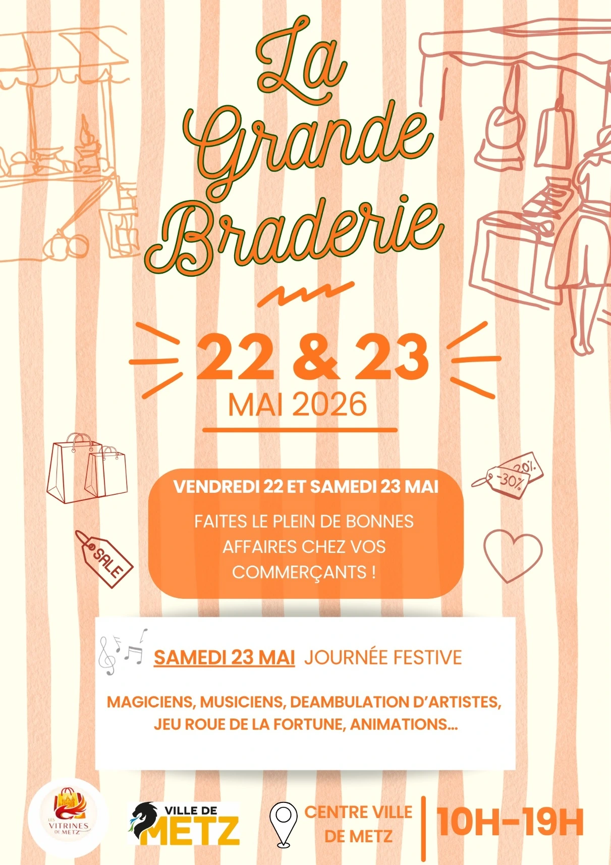 Affiche de l'événement de la Braderie de printemps