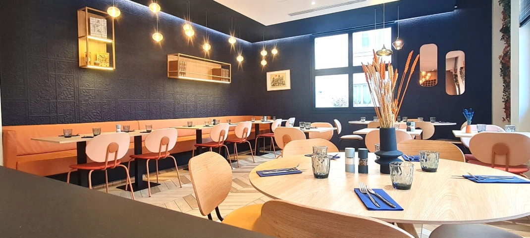 Vue intérieure du restaurant Moze, rue du père potot à Metz