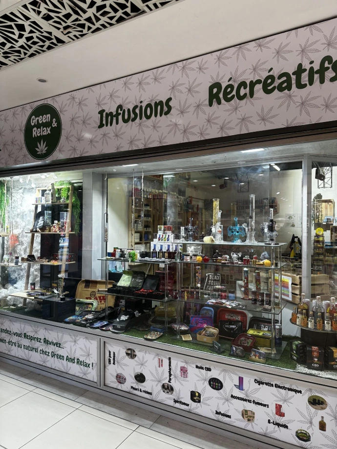 Vitrine de la boutique Green and Relax 