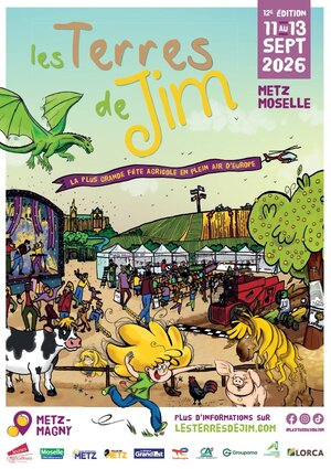 Affiche de l'événement les Terres de Jim du 11 au 13 septembre à Metz Magny